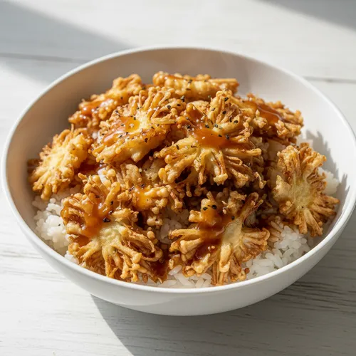 サクサクえのきだけの天ぷら丼