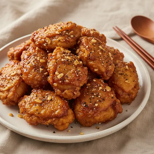 醤油味の鶏の唐揚げ