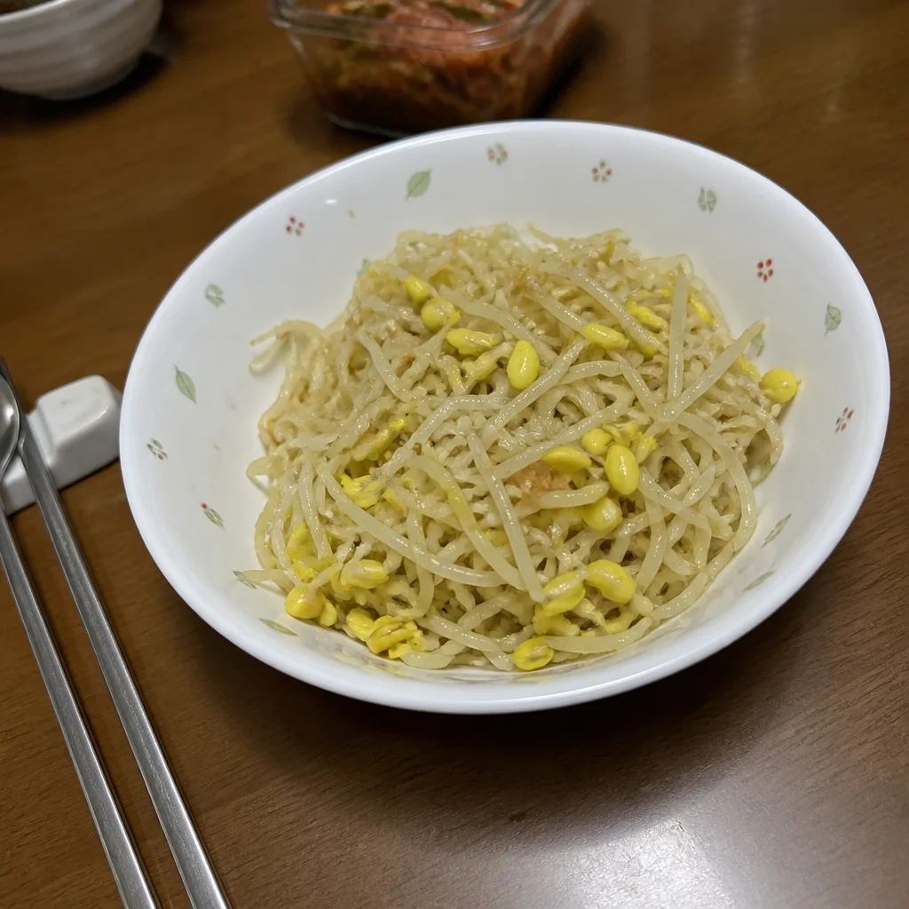 調理技能士の大豆もやし和え