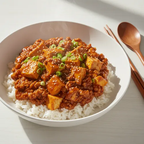 一人暮らしでもパパッと作れるマーボー豆腐丼