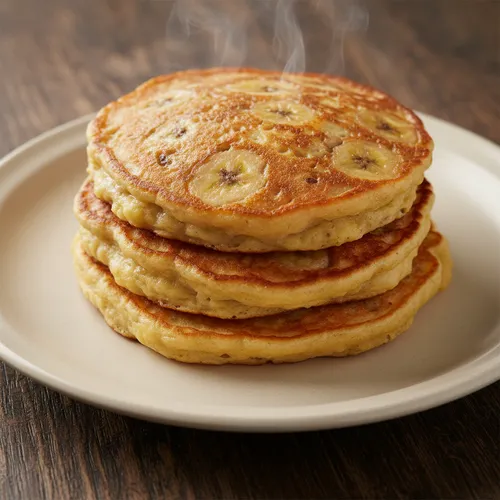バナナ卵ホットケーキ