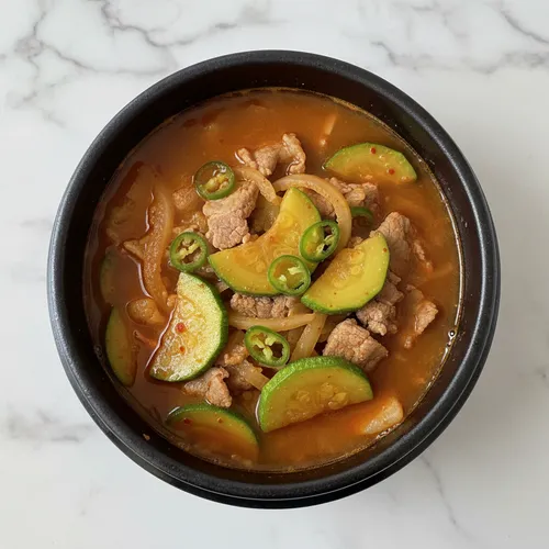 韓国かぼちゃと豚肉のチゲ