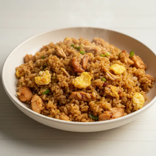 余ったチキン活用 チキン炒めご飯