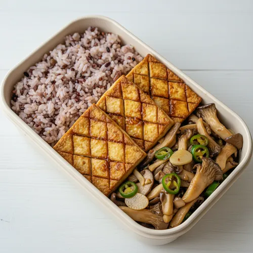 ミルプレップ豆腐焼きひらたけ炒め弁当