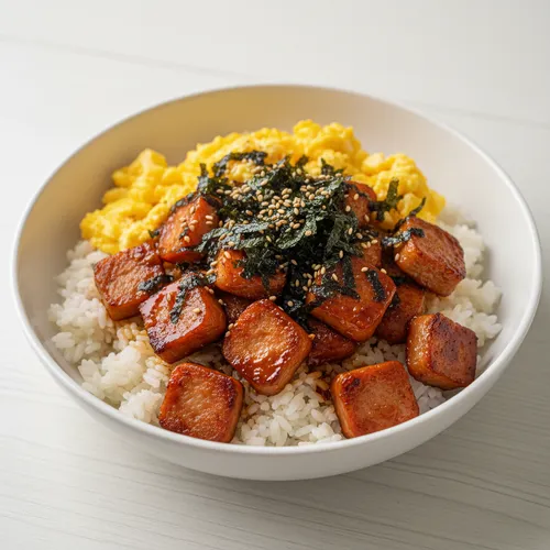 スパムのピリ辛丼