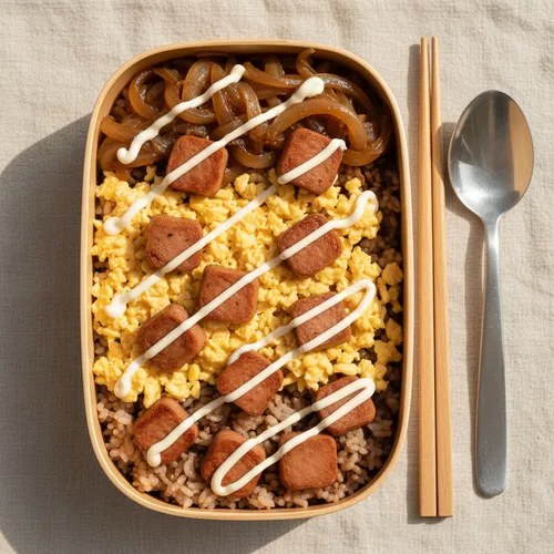 ダイエットミールプレップ弁当 スパムマヨ丼