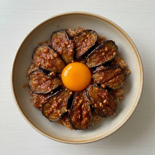テンジャンなすのっけご飯