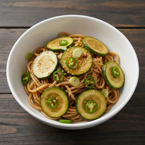 애호박 간장비빔국수