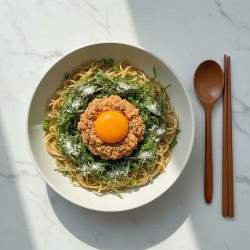 明太子えごま油冷製パスタ