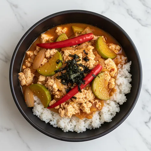 韓国かぼちゃと豆腐のチャグルイ
