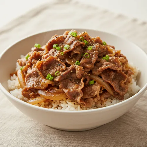 牛バラ薄切り肉の牛丼