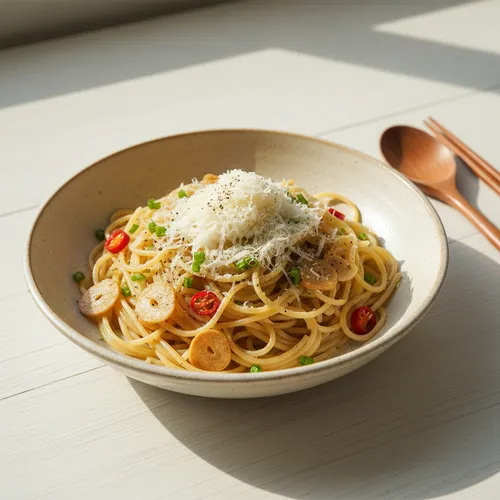 アミの塩辛アーリオ・オーリオパスタ