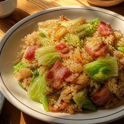 ソン・シギョンのレタスベーコン炒めご飯