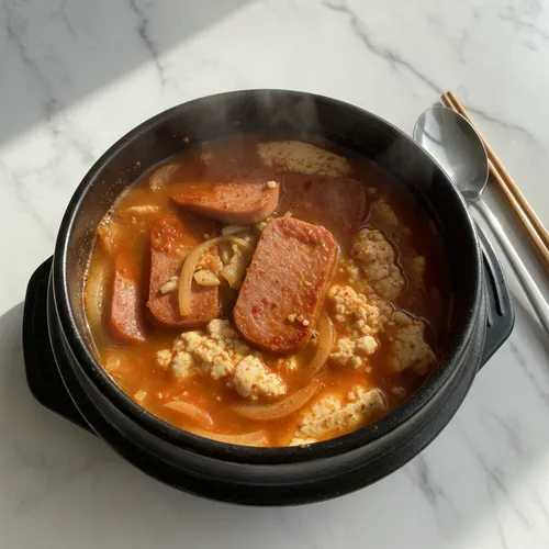 オナムソン先生のスパムおぼろ豆腐チゲ