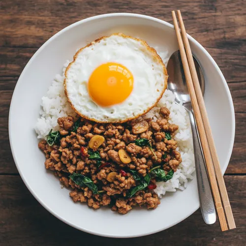 タイ風豚肉のせご飯 パッカパオムーサップ