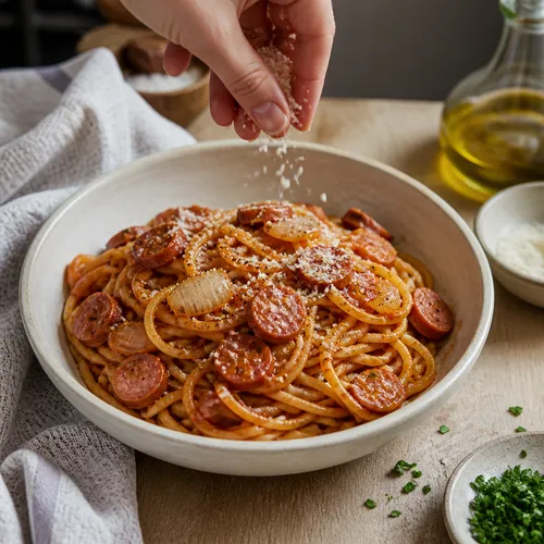ワンパンで簡単に作るナポリタンパスタ