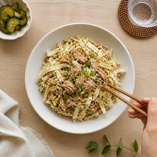 キャベツとツナの電子レンジ料理