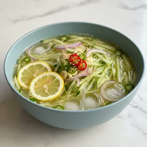レモンキュウリの冷たいスープ