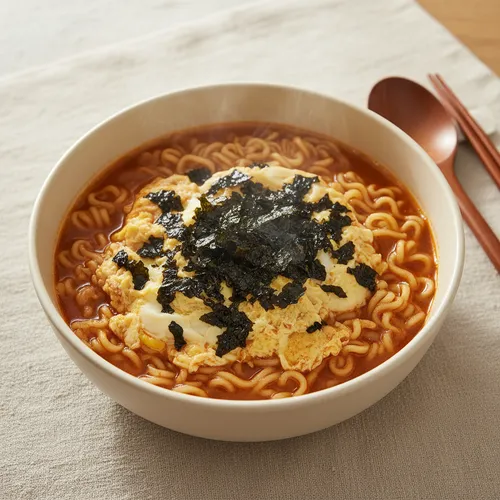 電子レンジで作る卵蒸しカップラーメン