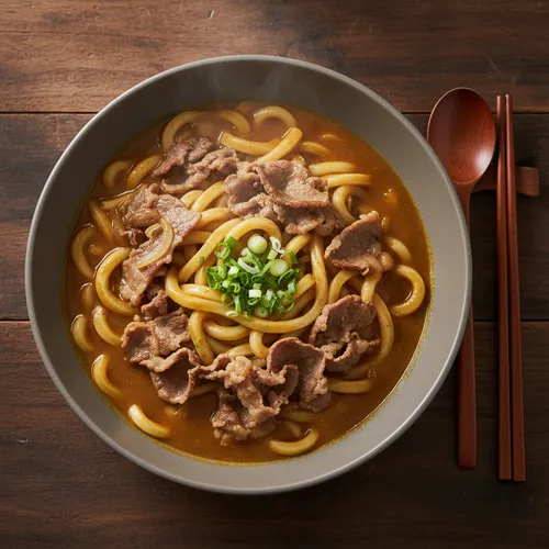北海道風カルビカレーうどん
