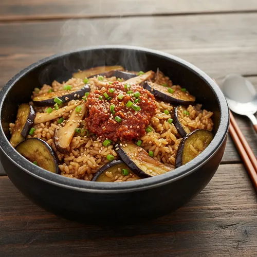 ナスの釜飯