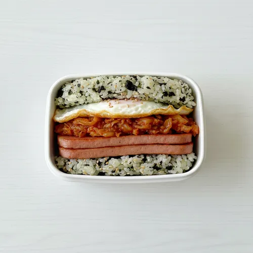 스팸 김치 밥버거 도시락