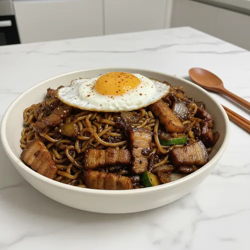 ジャージャー麺の素で作るお肉たっぷりカンジャジャン