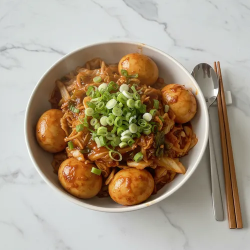 電子レンジで作るケランボックイ（韓国風卵炒め）
