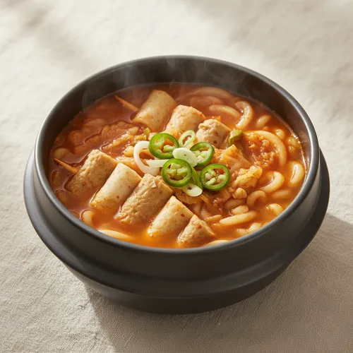 トゥダリ風キムチさつま揚げうどん