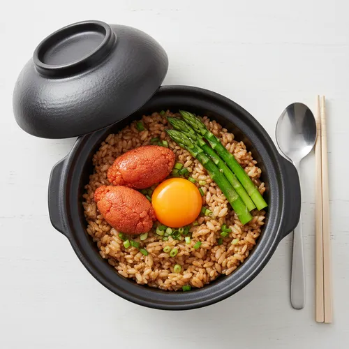 明太子アスパラガス釜飯