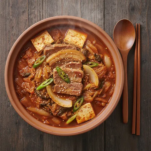 사골육수로 만드는 초간단 목살김치찜