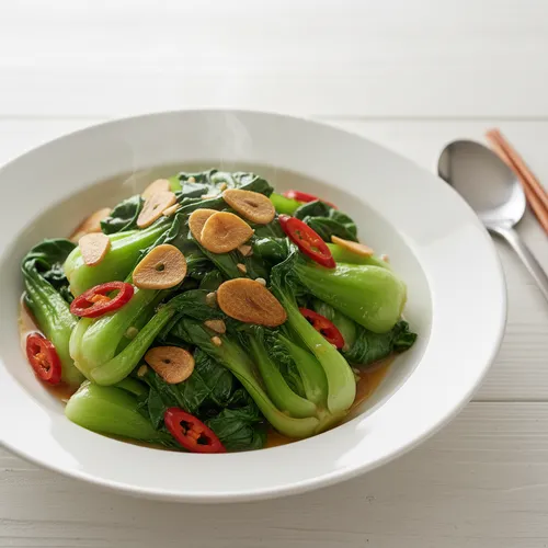 チンゲン菜のにんにく炒め