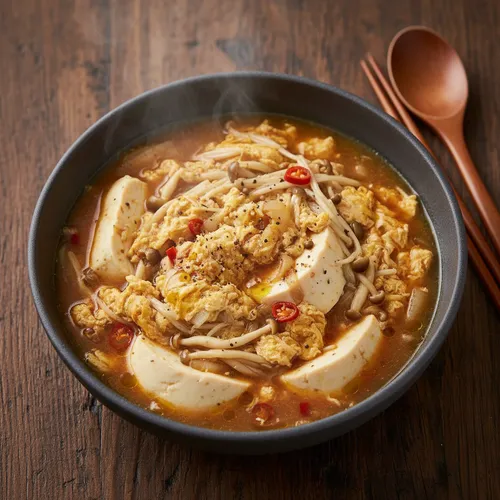 キム・ワンソンのおぼろ豆腐と卵