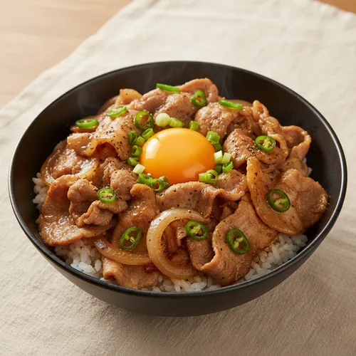 ブタ丼（豚肉の甘辛丼）