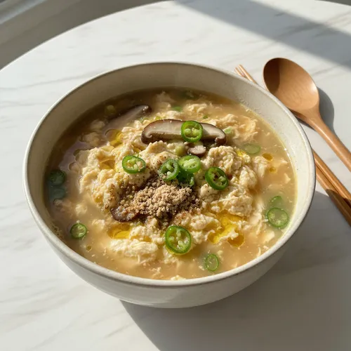 風邪に効くおぼろ豆腐と卵のスープ