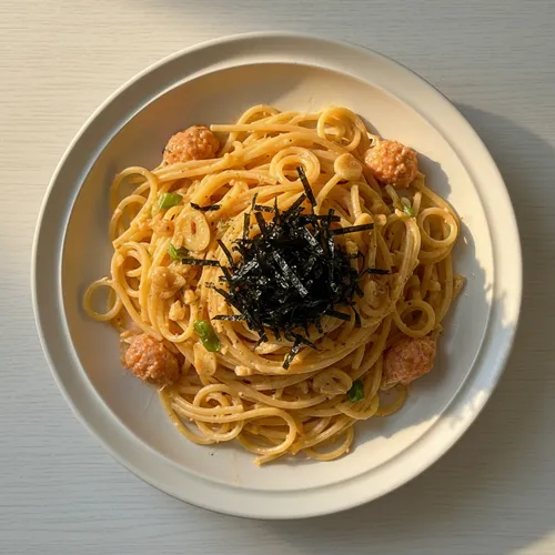 焦がしバター明太子パスタ