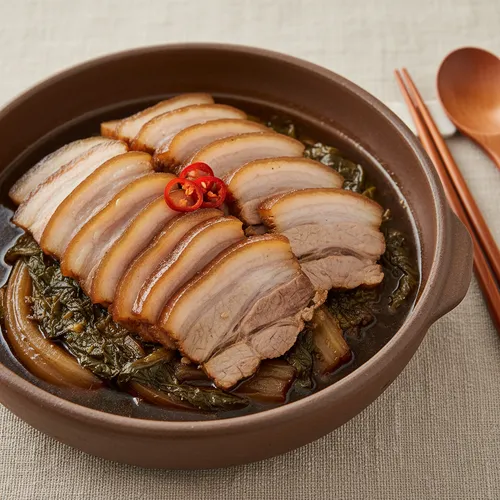 冷めても美味しい絶品！ハンジョンサル（豚首肉）のスユク（蒸し豚）