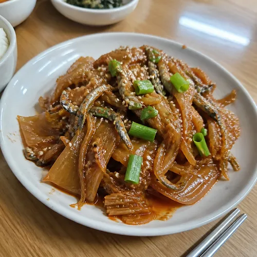 묵은지 멸치지짐