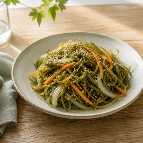 生臭さなしでコリコリ食感の茎わかめ炒め