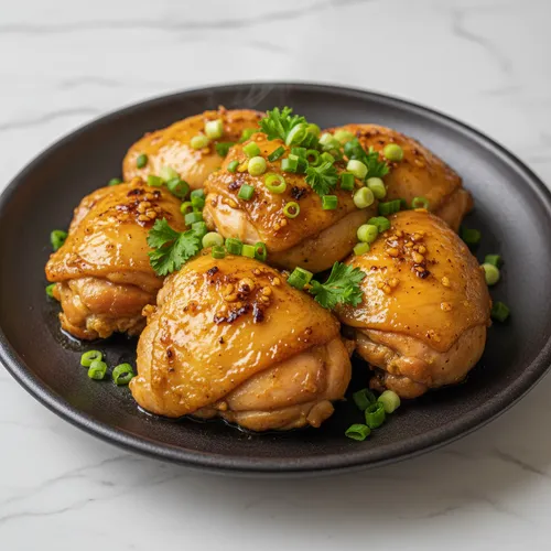 シェフ直伝のハチミツソース鶏もも肉の煮込み
