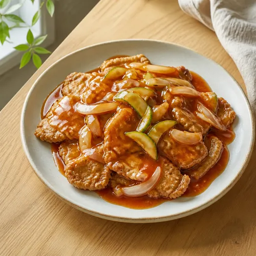 카레용 돼지고기로 만드는 한판 탕수육