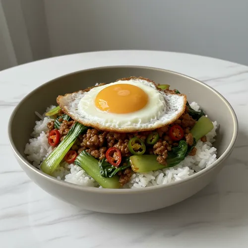 チンゲン菜のっけご飯