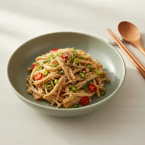 油なしで作る旨味たっぷりえのきだけ和え