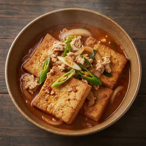 ツナ缶の油で作る旨味爆発！ツナ豆腐煮