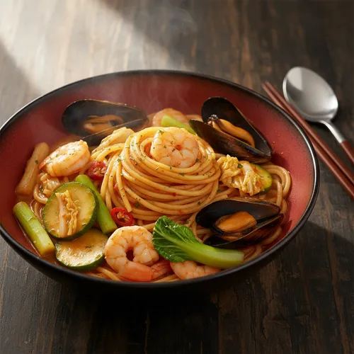 トマトチャンポンパスタ