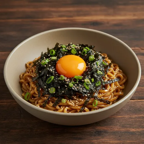 ラーメンで作るエゴマ油の冷麺