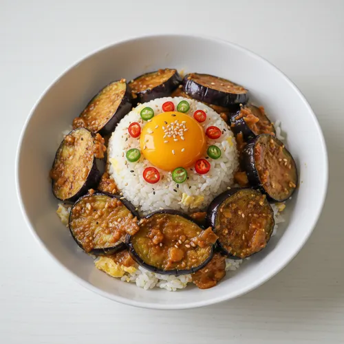 テンジャンなすのっけご飯