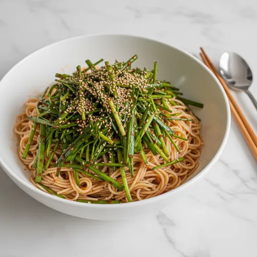 チャムソースのニラそうめん
