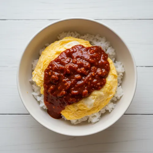 ヤンニョムチキン風味の卵ご飯