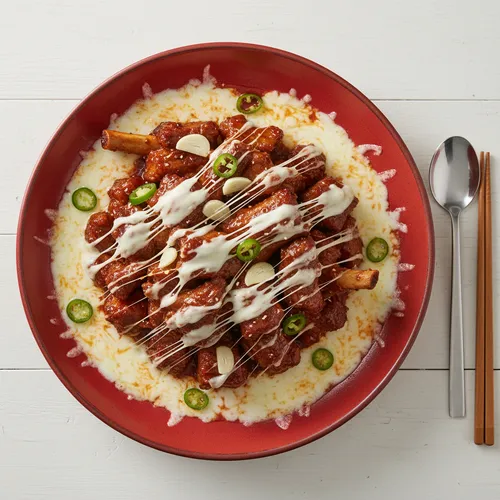 매콤 치즈 쪽갈비